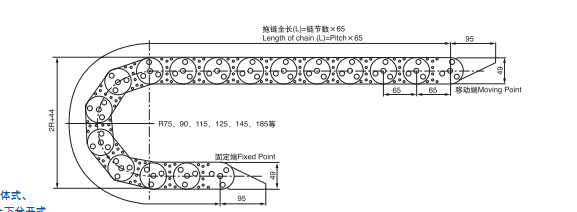 TL65 steel installation dimensions