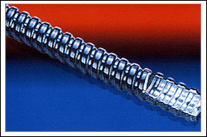 Wave type waterproof electrical piping.