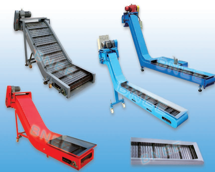 TLPType lifting chain plate chip conveyor.