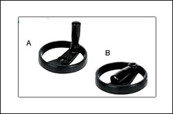 with a folding handle double bar hand wheel